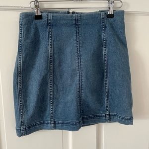 Free People denim mini skirt